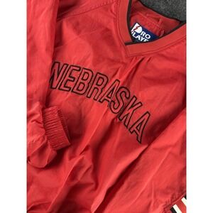 VTG Nebraska Cornhuskers Pro Player Pullover Windbreaker Jacket XL